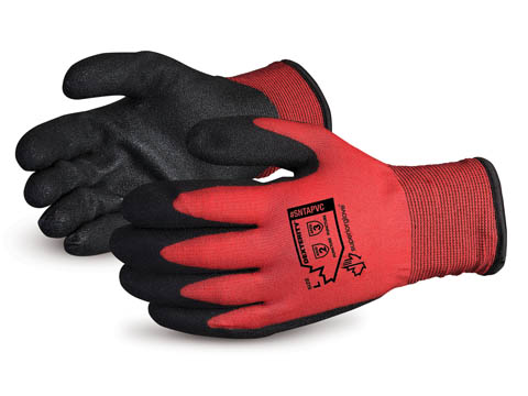 #SNTAPVC - Superior® Dexterity® Winter-Lined Puncture Resistant Nylon Work Gloves w/ PVC Palm Coating